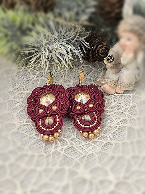 Náušnice - Ayša-šujtášové náušnice - 18015980_