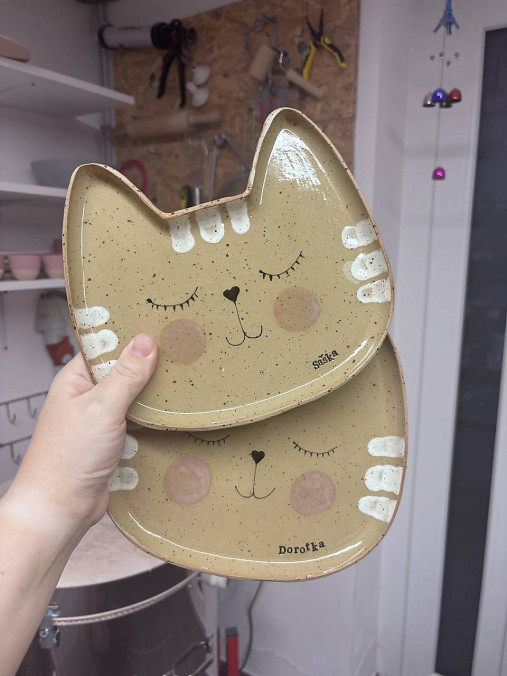 Nádoby - Vlastný text - tanierik mačka tigrovaná - 18016601_