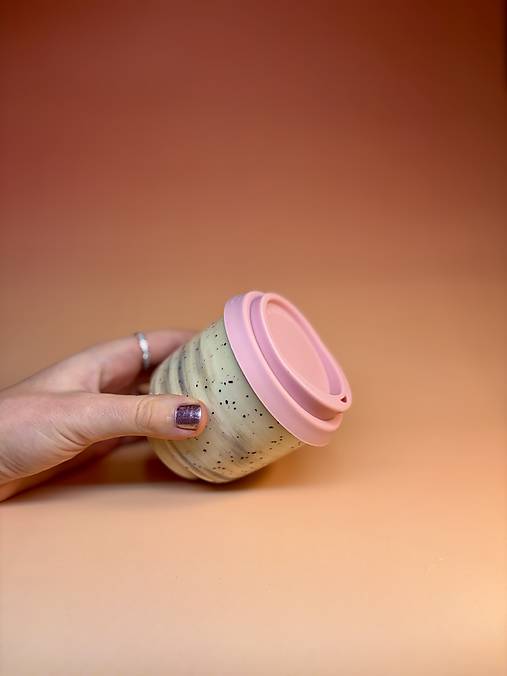 Keramický travel cup Poppy Marble