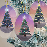 Dekorácie - Vianočný stromček pri západe slnka - ozdoba - 18016608_