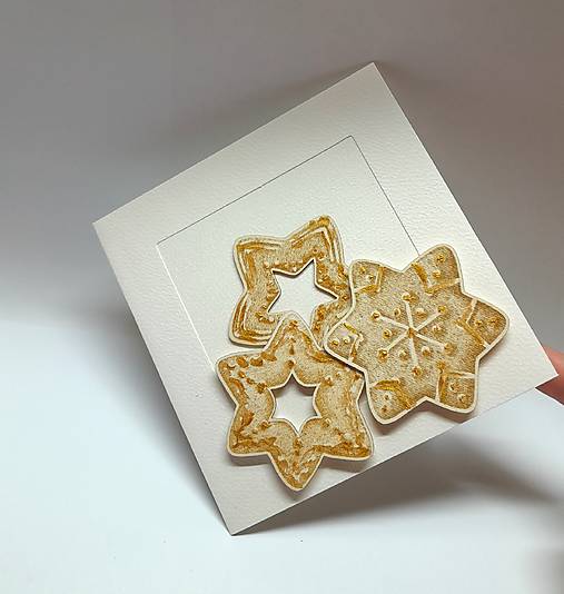 Papiernictvo - Vianočná pohľadnica ... medovníčky (B) - 18018401_