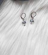 Náušnice - Srdiečka pre malé slečny- náušnice detské (belasý pokov) - 18018335_