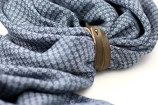 Pánsky elegantný modrý ľanový šál pre štýlového muža "Lucas"