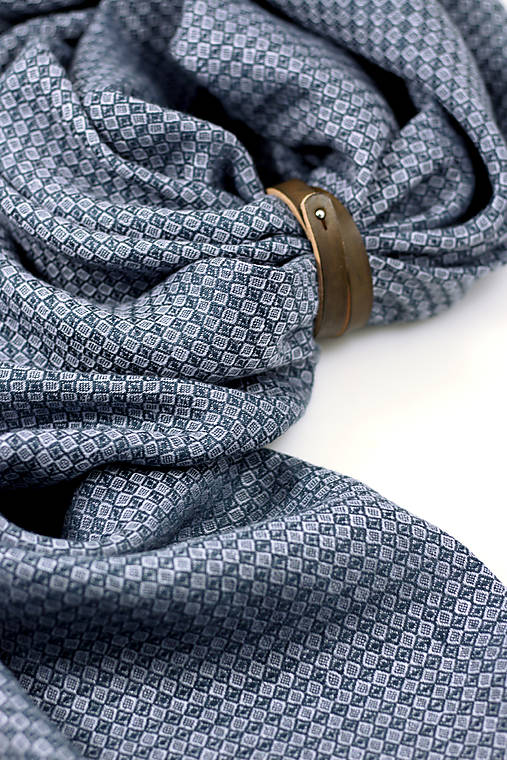 Pánsky elegantný modrý ľanový šál pre štýlového muža "Lucas"