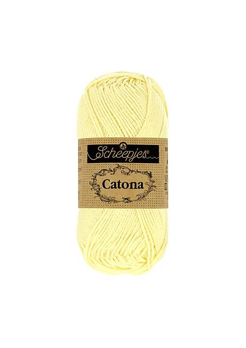 Galantéria - Scheepjes Catona - 50g (Candle Light č. 101) - 18018724_