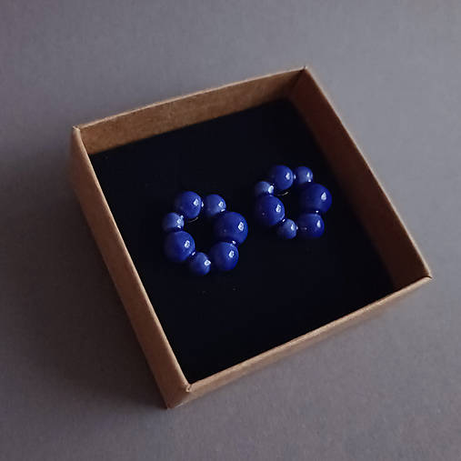 Porcelánové naušnice Maia – modré