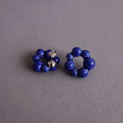 Porcelánové naušnice Maia – modré