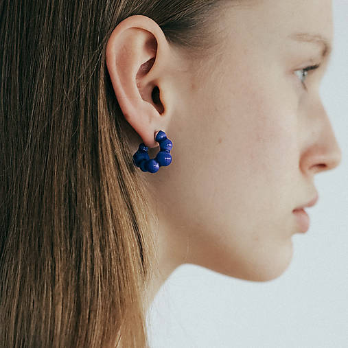 Porcelánové naušnice Electra – modré