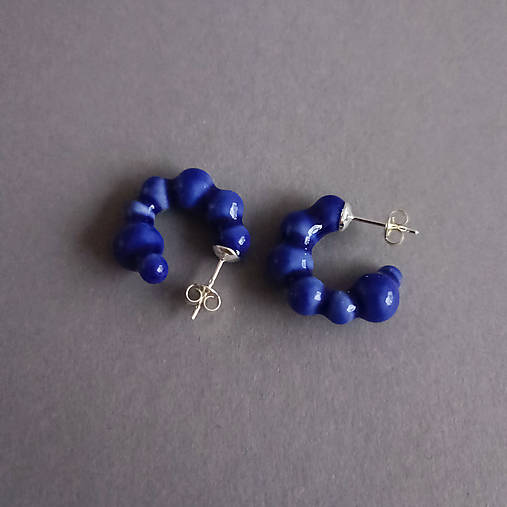 Porcelánové naušnice Electra – modré