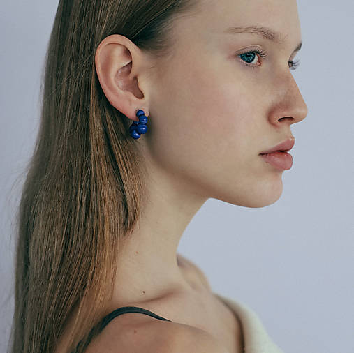 Porcelánové naušnice Electra – modré