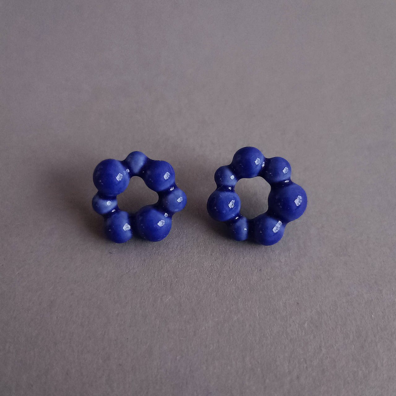 Porcelánové naušnice Maia – modré