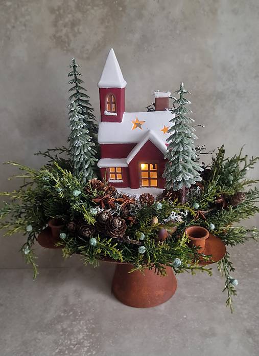 Dekorácie - ~ZIMNÁ KRAJINKA~ Aranžmán - 18018444_