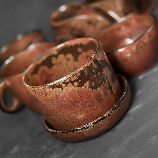 Nádoby - 107 (set) Bronzový krystal - s podmiskou - 18016869_