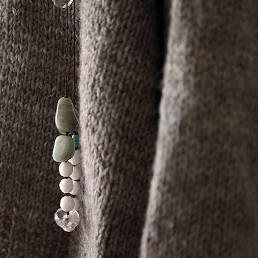 Vločky amazonitu/ náhrdelník II.