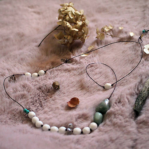 Vločky amazonitu/ náhrdelník II.