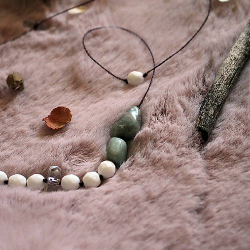 Vločky amazonitu/ náhrdelník II.