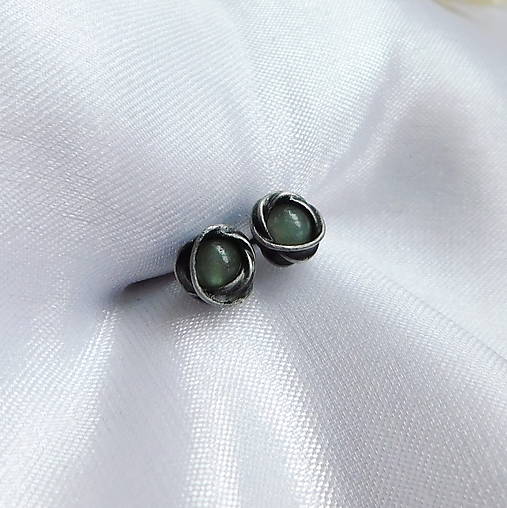 Náušnice - Napichovačky s aventurínom - 18021191_