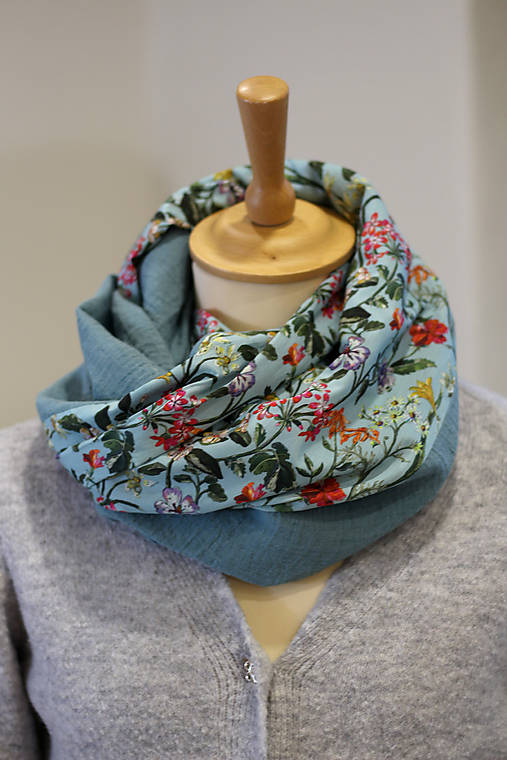 Elegantný dámsky dvojitý nákrčník z ľanu a bavlny "Melody"