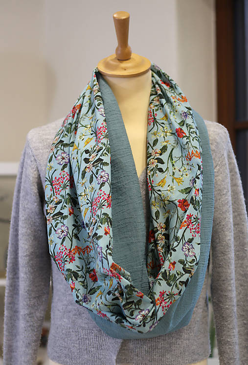 Elegantný dámsky dvojitý nákrčník z ľanu a bavlny "Melody"