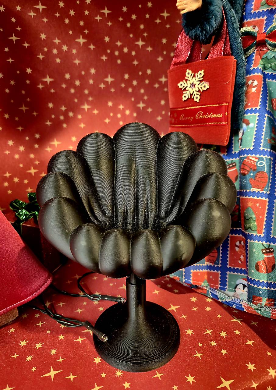 Otočné kresielko pre bábiky - čierny