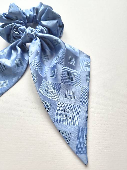 Maxi scrunchie asymetrická (Svetlomodrá I.)