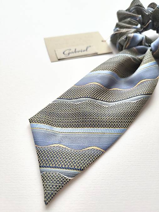 Maxi scrunchie asymetrická (Svetlomodrá II.)