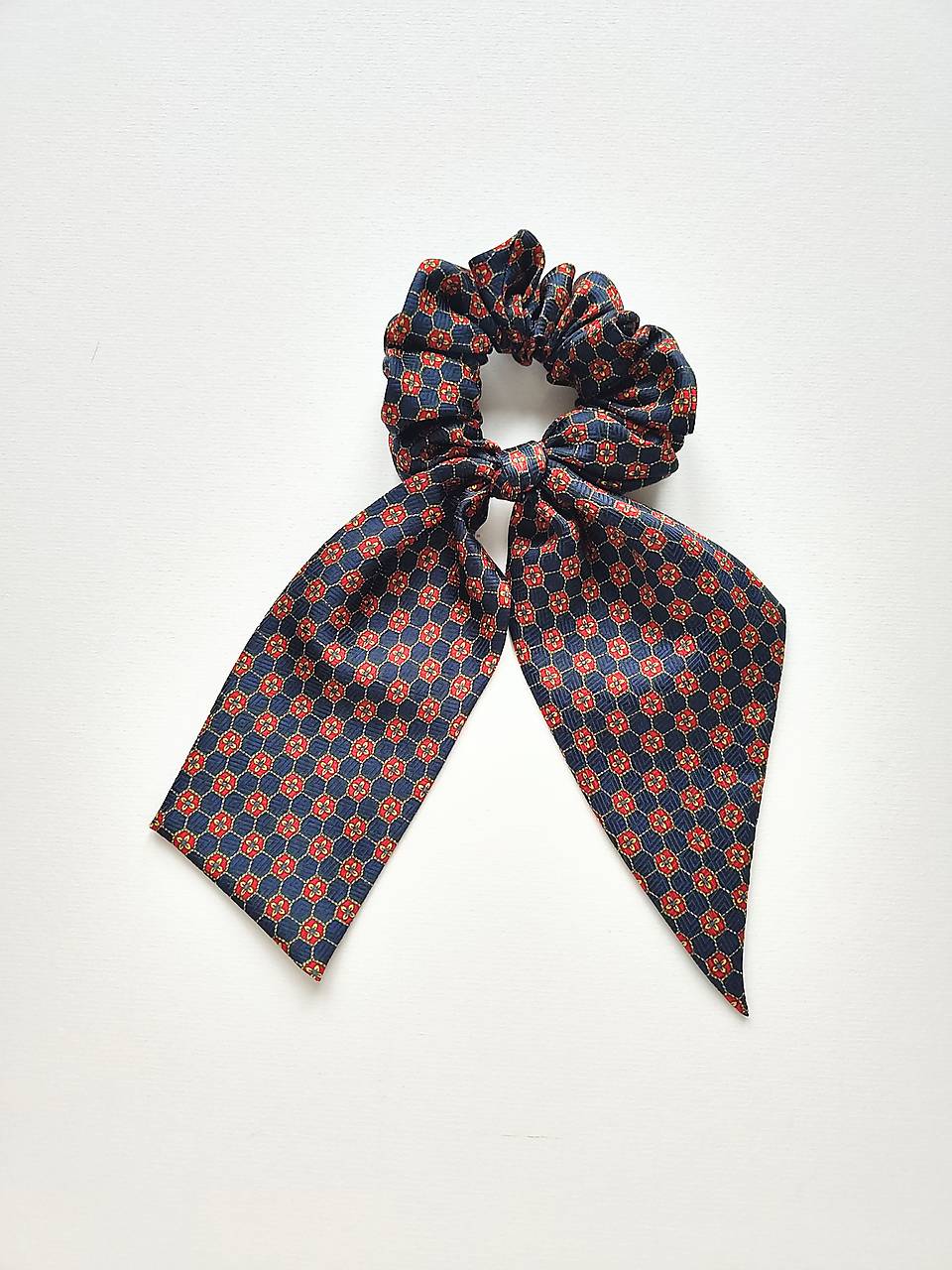 Maxi scrunchie asymetrická (Tmavomodrá I.)