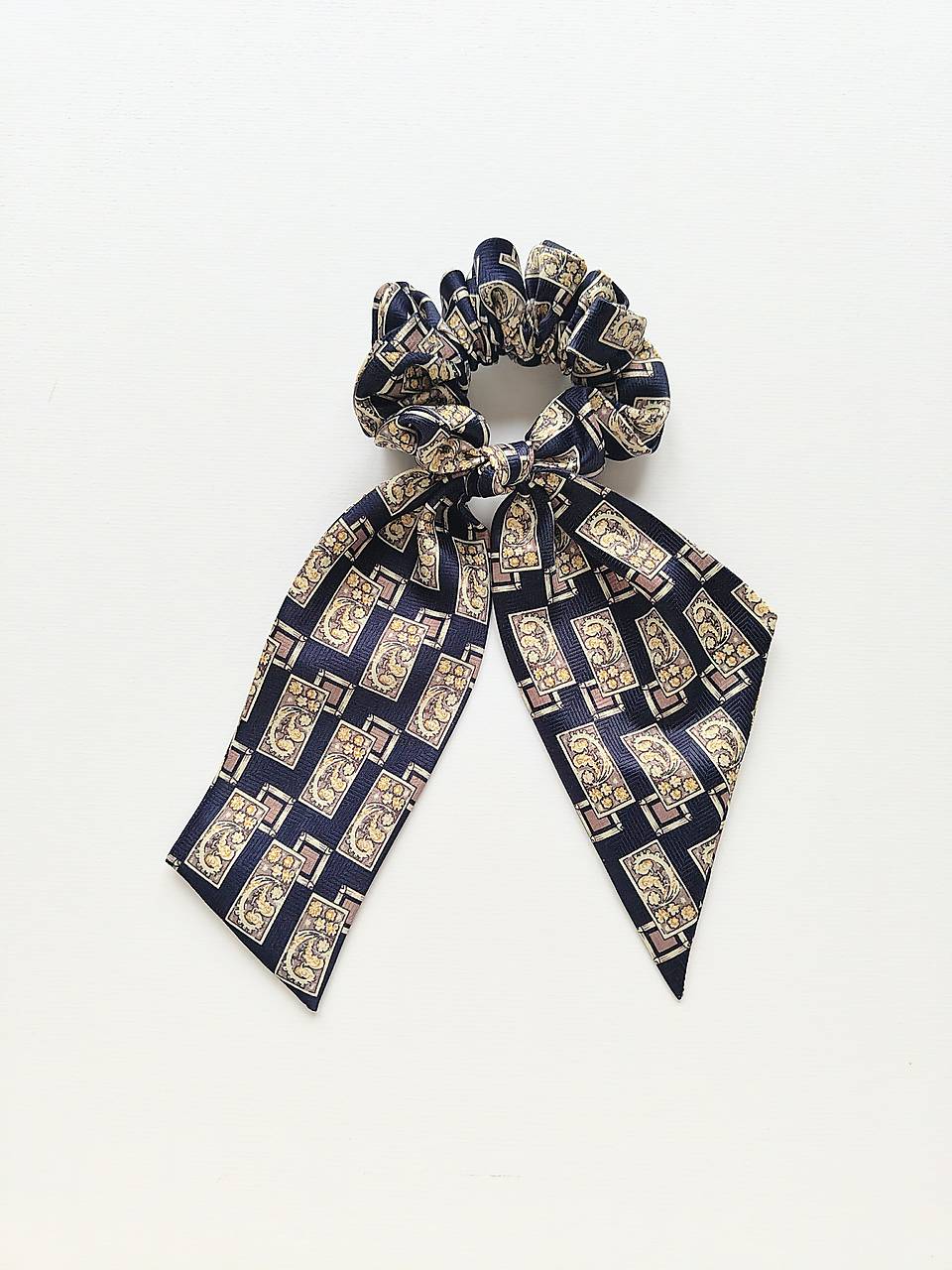 Maxi scrunchie asymetrická (Tmavomodrá II.)