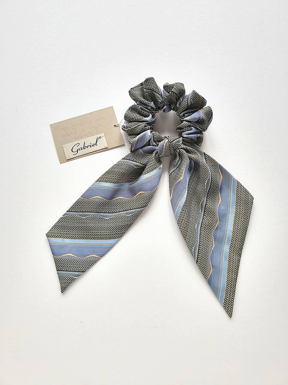 Maxi scrunchie asymetrická (Svetlomodrá II.)