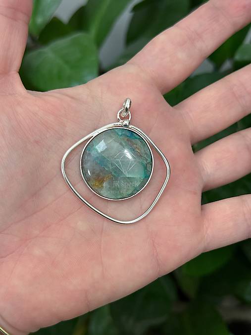 Strieborný 925/1000 prívesok so shattuckitom