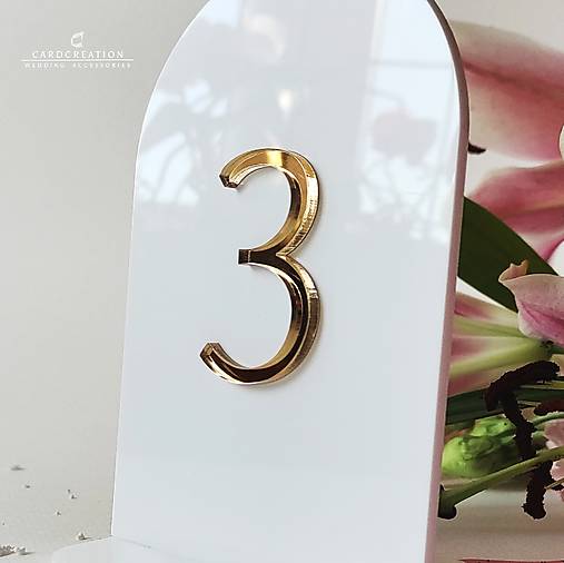 Svadobné čísla stolov- svadobná dekorácia 016
