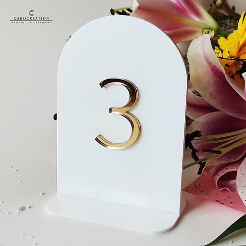 Svadobné čísla stolov- svadobná dekorácia 016