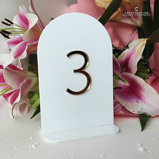 Svadobné čísla stolov- svadobná dekorácia 016