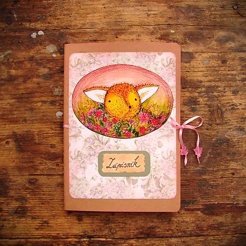 Papiernictvo - zápisník + nálepky: PUPY a kvietky - 18023056_