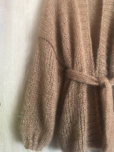 Svetre a kardigány - mohérový cardigán s opaskom "MEADOW" - 18022771_