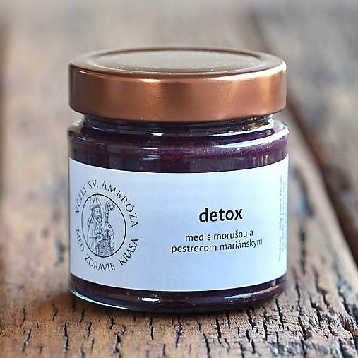 Včelie produkty - DETOX - med s morušou a pestrecom mariánskym - 18021944_