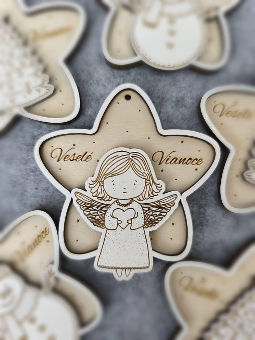 Dekorácie - Vianočná ozdoba  (Anjelik) - 18022475_