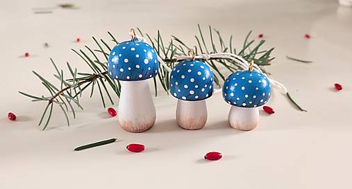 Dekorácie - Hríbiky/sada - 18023270_