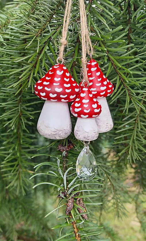 Dekorácie - Muchotrávky/sada - 18023594_