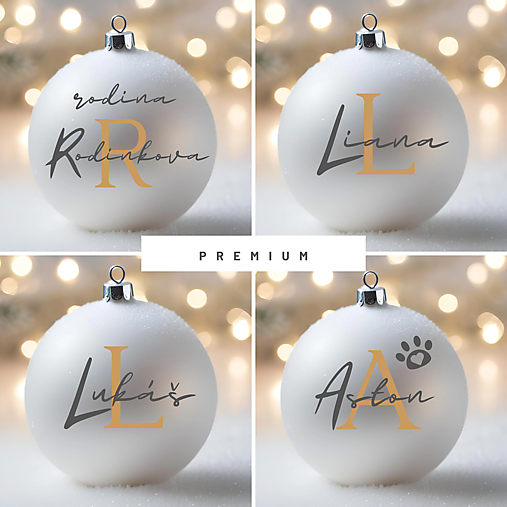 Vianočná guľa s menom / textom