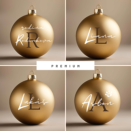 Vianočná guľa s menom / textom
