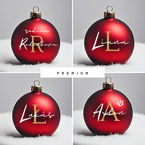Vianočná guľa s menom / textom