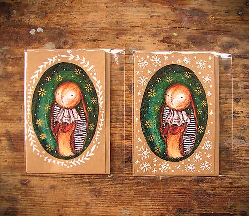 Papiernictvo - otváracia pohľadnica: "Zajko" - 18024103_