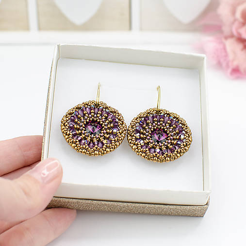 náušnice LUMINA - Amethyst