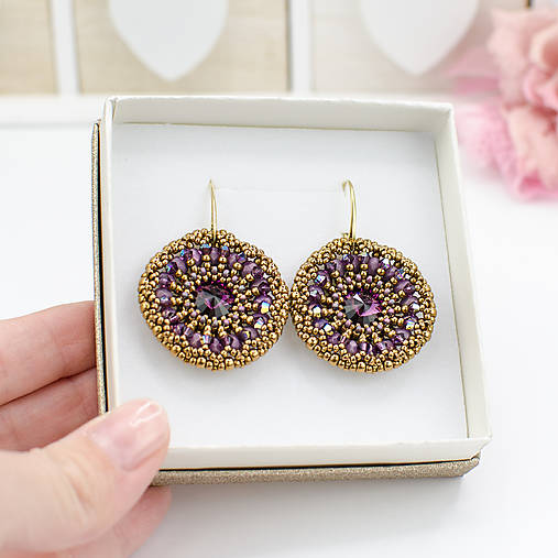 náušnice LUMINA - Amethyst