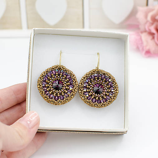 náušnice LUMINA - Amethyst