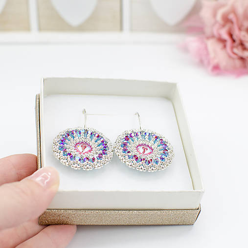 náušnice LUMINA - Lotus Pink