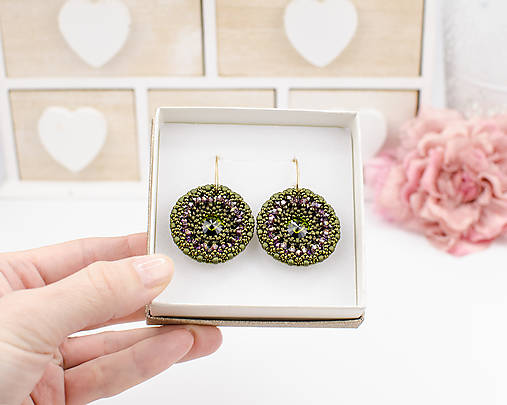 náušnice LUMINA - Olivine