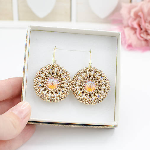 náušnice LUMINA - Peach