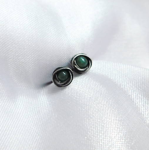 Náušnice - Napichovačky s jadeitom - 18025717_